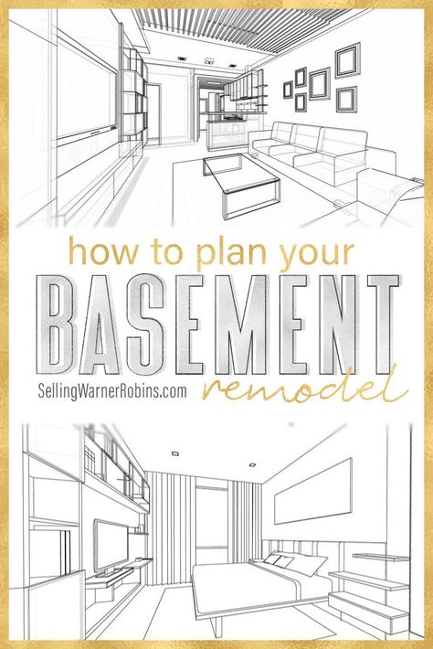 Are you thinking about finishing and renovating your basement? Like any remodel it makes sense to go in with a plan. Before tackling your basement renovation you'll want to take note of what to prepare for and the basement features with the most value. #basement #basementideas #basementremodeling #homeimprovement #realestate Beach House Basement Ideas, Small Finished Basement Ideas Layout, Open Basement Ideas Layout, Basement Before And After, Basement Bedroom Layout Ideas, Narrow Basement Layout, Open Basement Ideas, Basement Design Layout, Basement Suite Ideas