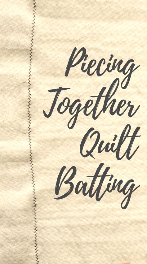 After a quilt has been layered and quilted, most times there will be some excess quilt batting that needs to be trimmed away from around the edges. Rather than throwing away all of your smaller scrap sizes of batting, save them and learn how quick and easy it can be to piece together small pieces of batting- Heather Thomas shows you how. Quilt With No Batting, How To Sew Batting Together, How To Join Batting Pieces, Best Batting For Quilts, How To Finish A Quilt With Batting, How To Piece Together Quilt Batting, Quilting Videos, Quilt Batting, Quilt Binding