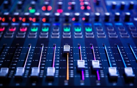 Professional sound and audio mixer contr... | Premium Photo #Freepik #photo #music #technology #line #dj Pinterest Pasta, Brand Concept Board, Recording Room, Sound Mixer, Musical Keyboards, Music Mixer, Home Recording Studio Setup, Recording Studio Setup, Mixer Dj