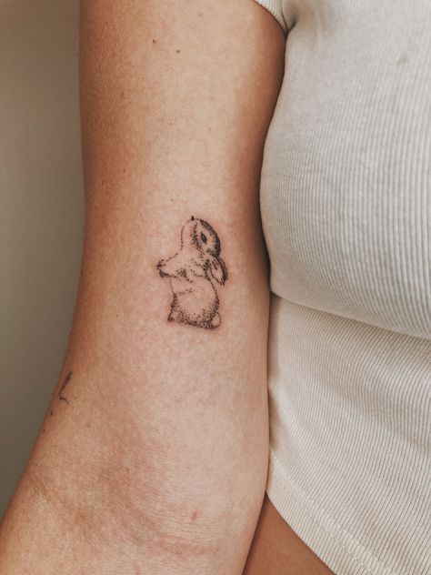 Soft Girl Tattoos, Cute Bunny Tattoo, Soft Tattoo, Bunny Tattoo, Bunny Tattoos, Journal Lists, Tattoo Ideas Female, Vanilla Girl