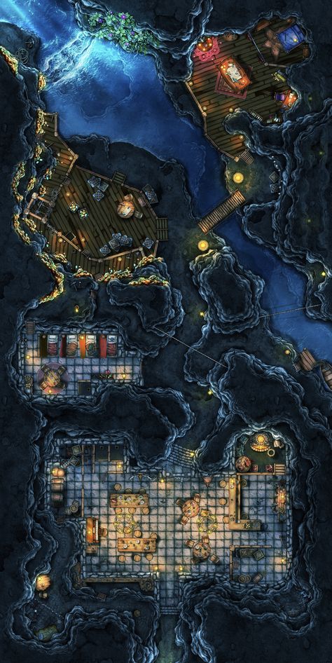 Dnd Hideout Map, Dnd 5e Maps, Dnd Battle Maps, Pathfinder Maps, Fantasy City Map, Fantasy Map Making, Dnd World Map, Building Map, Map Making