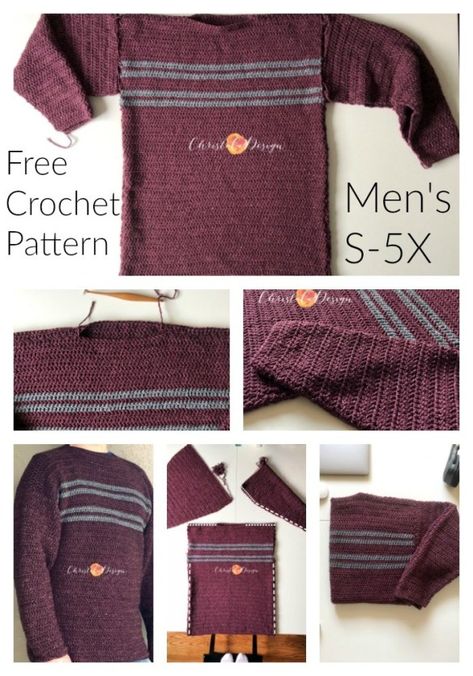 Easy Mens Knit Sweater Pattern Free, Crochet Sweater Pattern Men, Grandpa Sweater Crochet Pattern, Mens Sweater Crochet Pattern, Mens Crochet Sweater Pattern Free, Crochet Mens Sweater, Crochet Sweater For Men, Mens Crochet Sweater, Crocheted Buttons