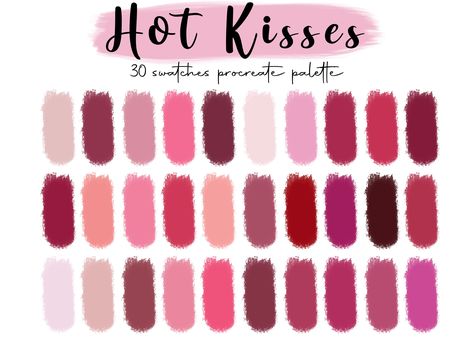 Spring Lip Colors, Free Ipad Wallpaper, Procreate Palettes, Color Palette For Procreate, Boho Illustration, Procreate Palette, Ipad Pro Art, Pro Art, Hex Color