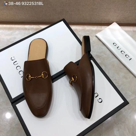 Gucci man male leather horsebit slippers brown Mules Shoes Outfit Men, Male Slippers, Mule Shoes Outfit, Half Shoe, Tennis Shoe Heels, Shoes Editorial, Slippers Brown, Gents Shoes, Half Shoes