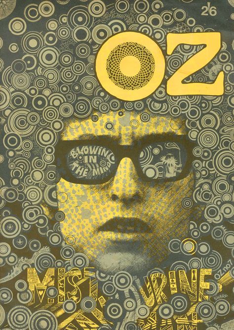 Graphic: the book showcasing 500 of the most notable designs of all time Martin Sharp, Oz Magazine, Bob Dylan Poster, Magazine Front Cover, Graphic Design Images, Psy Art, Magazine Cover Design, Rock N’roll, Rock Posters