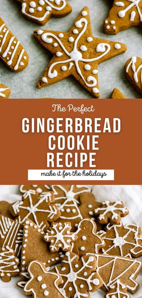 Icing For Gingerbread Cookies, Buttery Cookie, Best Gingerbread Cookies, Gingerbread Cookie Recipe, Gingerbread Cookie Dough, Gingerbread Dough, How To Make Gingerbread, Candy Cane Cookies, Bake Cakes