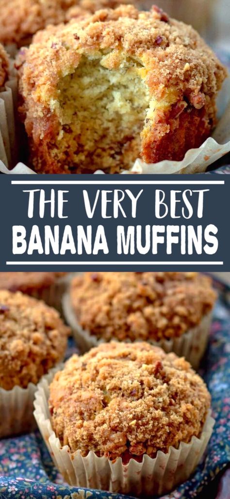 Banana Crumb Muffins Recipe, Banana Crumb Muffins All Recipes, Banana Muffins Crumb Topping, Moist Banana Bread Muffins Easy, Coffee Cake Banana Bread Muffins, Mayo Banana Muffins, Easy Banana Nut Muffins Recipe, Banana Bread Muffins With Crumble, Banana Muffins With 2 Ripe Bananas