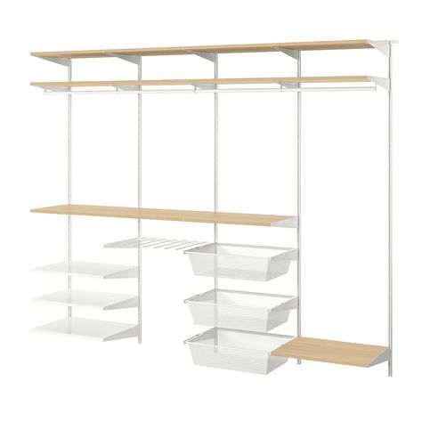 Dressing Boaxel Ikea, Ikea Boaxel Closet Ideas, Boaxel Ikea Ideas, Boaxel Closet System, Elfa Closet Ideas, Boaxel Closet, Boaxel Wardrobe, Ikea Closet Ideas, Ikea Boaxel