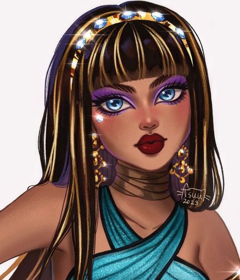 ✿| ⊱ ☾ ⊰ |✿ no Instagram: “OH. MY. RA 💅 Saves and shares appreciated 💞 @monsterhigh ° #art #artist #sketch #design #redraw #fanart #monsterhigh…” Monster High Cleo Fanart, Cleo Monster High Fanart, Fairytale Creatures, High Characters, Monster High Characters, Monster High Dolls, Monster High, Oh My, Art Artist