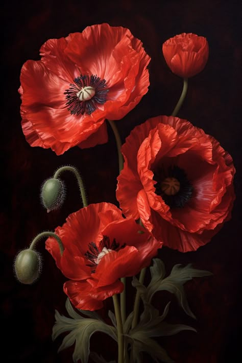 Poppy Flower Art, Aesthetic Garden, Cat Air, Garden Aesthetic, Flower Therapy, Ideas Garden, Beautiful Flowers Pictures, Flower Art Painting, Poppy Flower