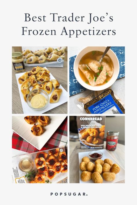 Green Bean Casserole Bites, Trader Joes Bread, Trader Joes Appetizers, Homemade Appetizer, Vegetable Dumplings, Frozen Appetizers, Popsugar Food, Party Finger Foods, Red Food