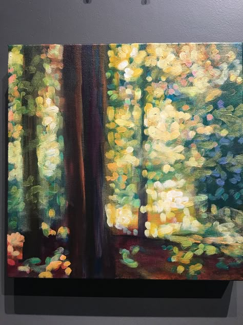 Michelle Courier, Abstract Forest Painting, Woods Painting, Forest Abstract, Long Painting, Landscape Art Painting, Abstract Landscape Painting, Art Inspiration Painting, Art Painting Acrylic