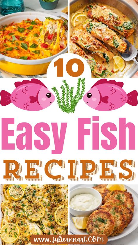 Easy Fish Recipes Fish Friday Meals, Oily Fish Recipes, Fatty Fish List, Fish Recipes Easy, Fish Dishes Healthy, Healthy Fish Recipes, Easy Fish Dinners, Fillet Recipes, Fish Dinners