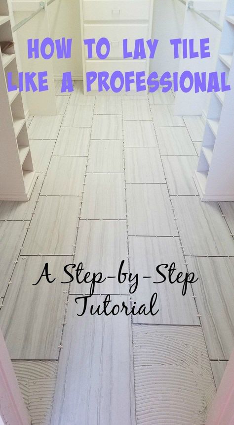 Tile Floor Diy, How To Lay Tile, Home Remodeling Diy, Diy Tile, Up House, Diy Flooring, Diy Home Repair, Diy Remodel, Home Repairs