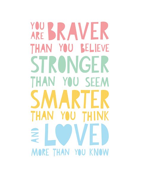 Rope Rainbow, Brave Quotes, Nursery Quotes, Pooh Quotes, Believe Quotes, Rainbow Gift, Confidence Quotes, Strong Quotes, Stronger Than You