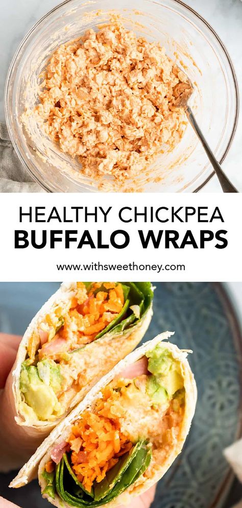 Quinoa Wrap Recipes, Healthy Lunch Wraps, Vegetarian Wraps, Buffalo Chickpea, Gluten Free Sandwiches, Gluten Free Wraps, Lunch Wraps, Healthy Wraps, Vegan Wraps