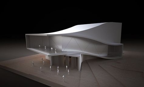 AQSO arquitectos office Auditorium Architecture, Folding Architecture, Model Concept, Auditorium Design, Theater Architecture, Model Architecture, Architecture Models, University Architecture, Archi Design