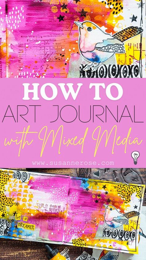 Learn how easy it is to create layers and texture in your art journal using stamps and stencils. Dive into gorgeous ideas for art making. Jump over and watch the full video! Art Journal Background Ideas, Art Journal Mixed Media, Art Journaling For Beginners, Paint Lessons, Diy Journaling, Art Journal Ideas, Journaling Techniques, Book Journaling, Journal Tutorials