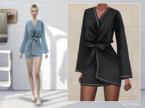 Sims 4 Bathrobe, Bath Outfit, Die Sims 4, Sims 4 Dresses, Sims 4 Mm, Sims 4 Toddler, Sims4 Clothes, Sims 4 Cc Packs, Sims 4 Collections