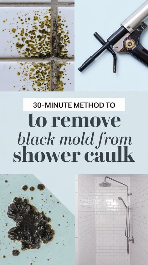 Mold Remover Bathroom Caulk, Black Mold In Shower How To Remove, Shower Grout Cleaner Diy Remove Mold, Remove Mold From Shower Grout, How To Clean Black Mold, How To Clean Mold, Shower Grout Cleaner, Black Mold In Shower, Grout Cleaning Diy