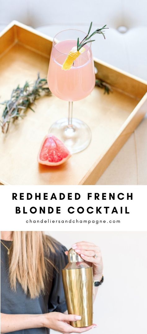 Redheaded French Blonde Cocktail Recipe • Chandeliers and Champagne Vodka Craft Cocktail Recipes, Cocktail Recipes Shaker, French Blonde Cocktail, Craft Cocktails Recipes, Shaker Cocktail Recipes, French Blonde Cocktail Recipe, Cocktail Shaker Recipes, French Blonde, Fancy Cocktails Recipes