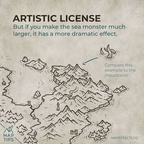 Map Effects, Sea Monsters Drawing, Map Sketch, Fantasy Map Making, Map Symbols, Fantasy World Map, Map Maker, Monster Drawing, Fantasy Maps