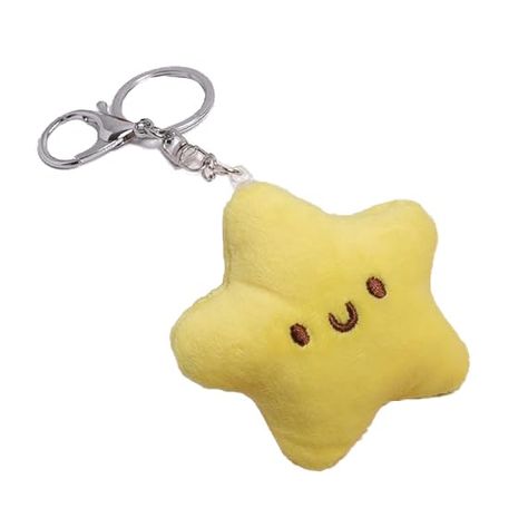 PRICES MAY VARY. 1 Matching Plush Keychain, Cute Keyrings, Backpack Accessories Keychain, Backpack Keychains Aesthetic, Cute Keychains For Backpacks, School Belongings, Keychain For Backpack, Yellow Keychain, Keychain Aesthetic