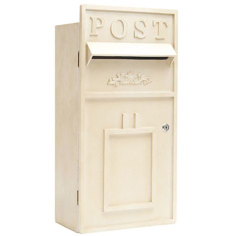 White Post Box For Wedding Cards Post Box For Wedding Cards, Wedding Post Box Ideas, Box For Wedding Cards, Wedding Card Post Box, Wooden Card Box Wedding, Box Wedding Card, Vintage Shabby Chic Wedding, Wedding Post Box, Wedding Reception Cards