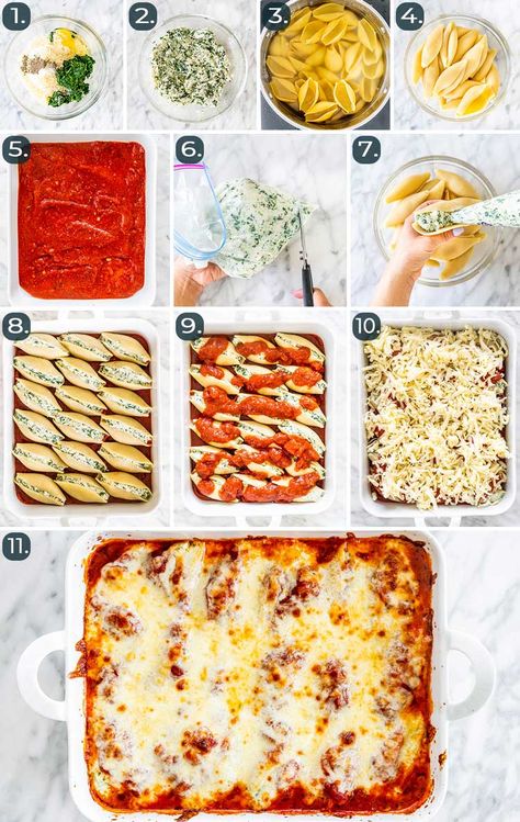 Easy Stuffed Shells, Jo Cooks, Easy Lasagna Recipe, Stuffed Shells Recipe, Healthy Dinner Recipes Chicken, Health Dinner Recipes, Stuffed Shells, Diy Food Recipes, Diy Food