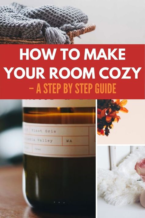 If you want to know how to make a room cozy then this simple post will help! We love getting nice’n’cozy at home, especially in the colder months. There’s tips here for how to make any room instantly feel more homely and cozy (including bedrooms), and inspiration for DIY decor touches that will work in small spaces as well as big ones. #fall #cozyroom #cozy #colorscheme #diydecor #decorating How To Make Your Lounge Cosy, How To Make My House More Cozy, Cozy Home On A Budget, How To Make A Room Cosy, How To Make A Space Cozy, How To Make A Modern Home Cozy, How To Cozy Up Your Home, How To Create A Cozy Home, How To Add Warmth To A Room