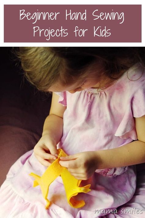 Easy Hand Sewing Projects For Kids, Beginner Hand Sewing Projects, Hand Sewing Projects For Kids, Easy Hand Sewing Projects, Easy Hand Sewing, Fabric Stationery, Safety Rules For Kids, Montessori Board, Sewing Club