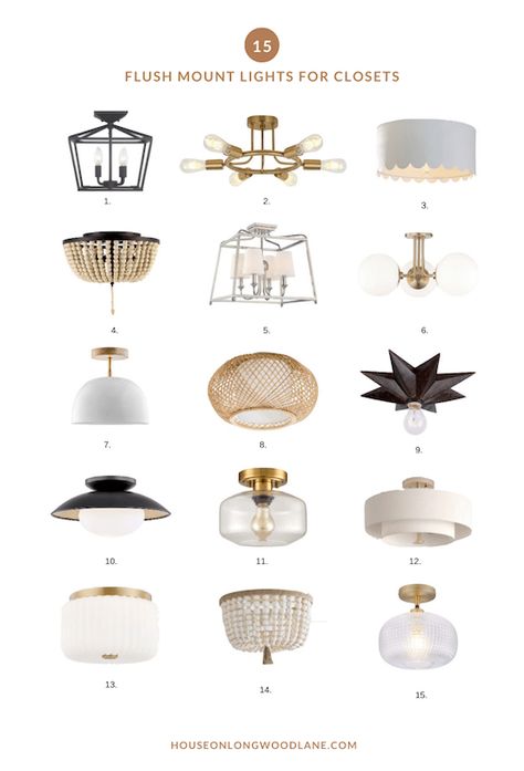 Our Favorite Closet Semi-Flush Mount Lights - House On Longwood Lane Small Foyer Lighting, Closet Light Fixtures, Pantry Lighting, Semi-flush Mount Lights, Semi Flush Mount Chandelier, Flush Chandelier, Entry Lighting, Bedroom Light Fixtures, Flush Mount Chandelier