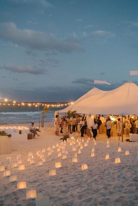 Beach Reception Ideas, Beach After Party, Intimate Wedding Beach, Classy Beach Wedding, Small Beach Wedding, Sunset Beach Wedding, Small Beach Weddings, Elegant Beach Wedding, Intimate Beach Wedding