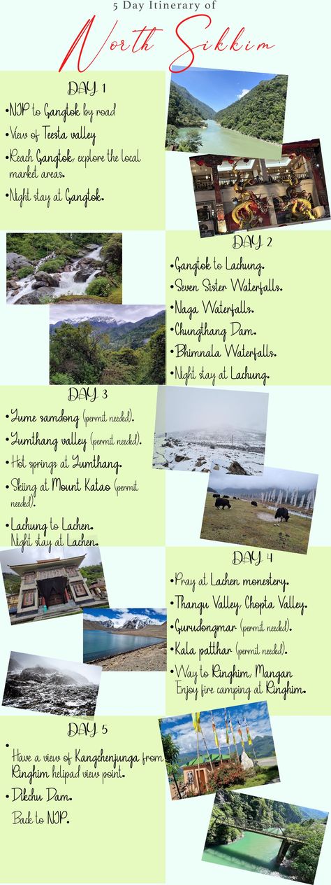 Sikkim Travel Brochure, Sikkim Tourist Places, Gangtok Sikkim Aesthetic, Darjeeling Itinerary, Sikkim Aesthetic, Sikkim Tourism, Sikkim Travel, North Sikkim, Gangtok Sikkim