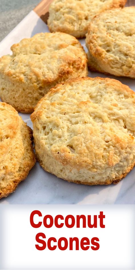 Coconut Scones Recipe Easy, Coconut Flour Scones Recipe, Coconut Scones Recipe, Coconut Scones, Raisin Scones, English Scones, Scones Recipe Easy, Homemade Scones, Scones Easy