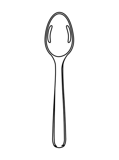 Spoon - Lol Coloring Pages Spoon Sketch, Spoon Drawing, Lol Coloring Pages, Fruit Coloring, Lol Coloring, Fruit Coloring Pages, Body Reference Poses, Body Reference, Reference Poses