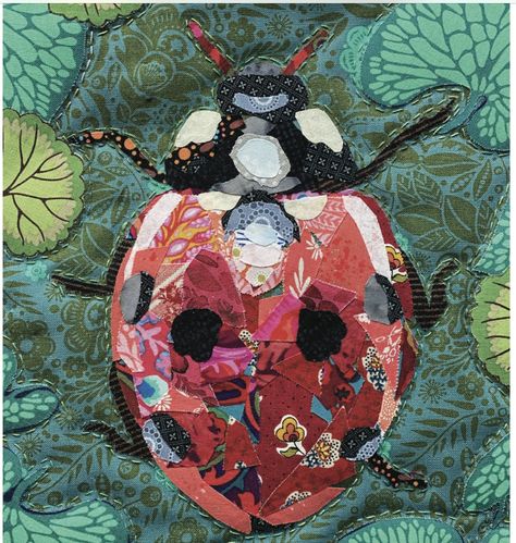 Insect Quilt, Illustrative Textiles, Collage Quilter, Ladybug Quilt, Insect Project, Ladybug Applique, Textile Art Projects, Collage Quilting, Textiles Inspiration