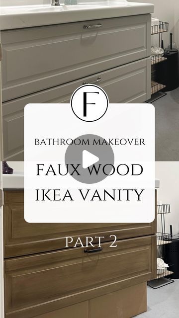 𝐅𝐔𝐒𝐈𝐎𝐍 𝐌𝐈𝐍𝐄𝐑𝐀𝐋 𝐏𝐀𝐈𝐍𝐓 on Instagram Paint Ikea Furniture To Look Like Wood, Fusion Cathedral Taupe, Fusion Mineral Paint Bathroom Vanity, Cathedral Taupe Fusion Mineral Paint, Fusion Mineral Paint Furniture Projects, Taupe Bathroom Vanity, Laminate Vanity, Ikea Bathroom Vanity, Taupe Bathroom