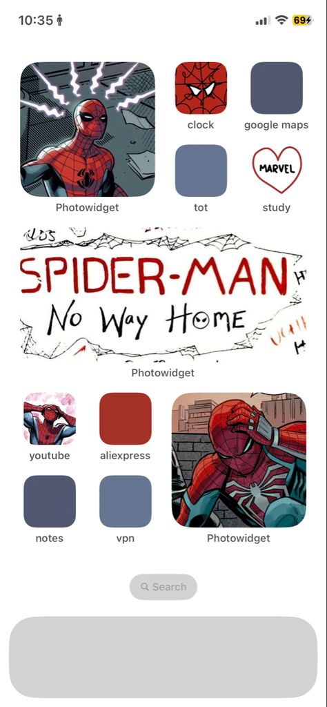 Spider Men, Spiderman Gifts, Spiderman Theme, Ios App Iphone, Iphone Home Screen Layout, Iphone App Layout, Ios Design, Ios App Icon Design, Iphone Photo App