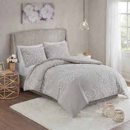 Gray Floral Bedding : Target Chenille Comforter, Shabby Chic Comforter, Shabby Chic Duvet, Grey Comforter Sets, Cotton Comforter Set, Floral Comforter Sets, Home Essence, Farmhouse Aesthetic, Floral Comforter