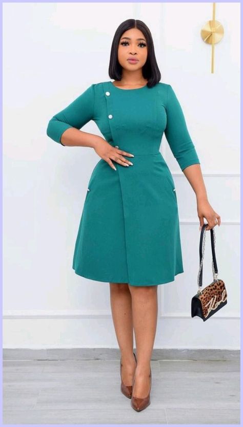 Office Dresses For Women Work Attire, Corporate Dresses Classy Work Outfits, Corporate Dresses Classy, Official Dresses For Work, Church Dresses For Women Classy Chic, Dresses For Women Classy, Corporate Gowns, Official Dresses, Fashionable Work Outfit