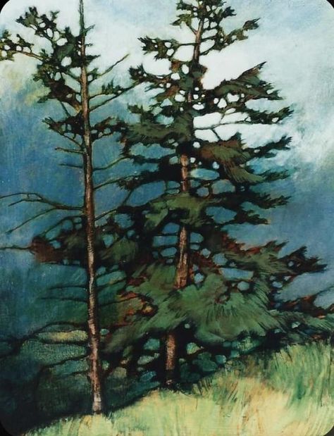 Pine Tree Painting, Negative Painting, Abstract Tree Painting, Landscape Art Painting, Canadian Art, Abstract Art Landscape, Landscape Artist, Landscape Trees, Card Illustration