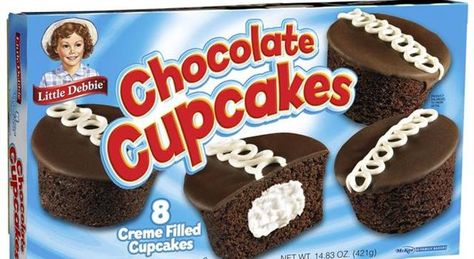 Little Debbie Snack Cakes, Hostess Snacks, Chocolate Cupcakes Filled, Debbie Snacks, Chocolate Cream Cheese Frosting, Little Debbie, Filled Cupcakes, Cupcake Birthday Cake, Moist Cakes