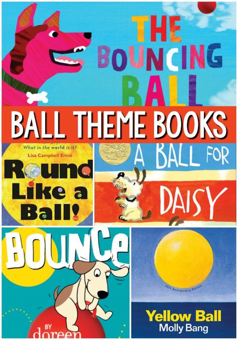 Ball Theme Books for Preschool - Pre-K Pages Creative Curriculum Balls Study Preschool, Prek Balls Unit, Balls Study Preschool, Creative Curriculum Balls Study, Preschool Ball Study, Ball Unit Creative Curriculum, Balls Study Creative Curriculum, Ball Study Activities For Preschool, Ball Theme Preschool