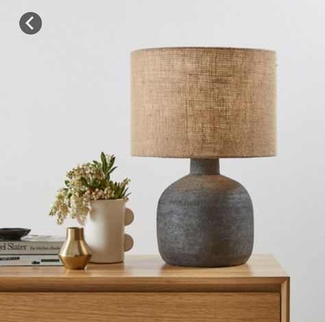 Diy Bedside Lamp, Bedside Lamps Ideas, Earthy Accessories, Contemporary Bedside Lamps, Terracotta Table, Reception Sofa, Bronze Lamp, Bedside Lamps, Volcanic Rock