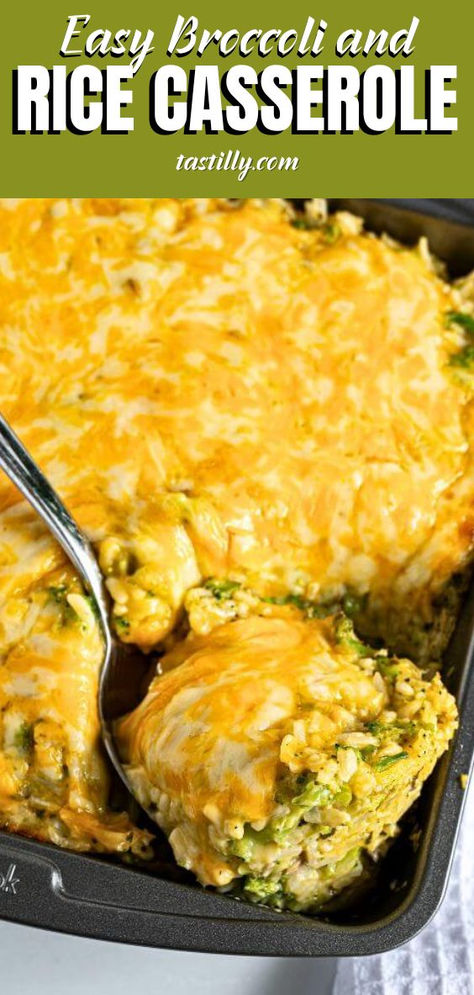 Using Minute Rice and steam–in–bag frozen broccoli makes baking this casserole quick and easy. This creamy and classic side dish is always a hit at the holiday table. A favorite for Christmas, Thanksgiving, or Easter, this cheesy casserole recipe is a keeper! Cracker Barrel Broccoli Cheese Casserole, Easy Vegetable Casserole Recipes, Brocolli Rice Casserole Easy Chicken, Southern Broccoli Casserole, Brocolli Cheese Recipe, Broccoli Casserole Recipes, Casserole For Thanksgiving, Riced Broccoli Recipes, Minute Rice Recipes