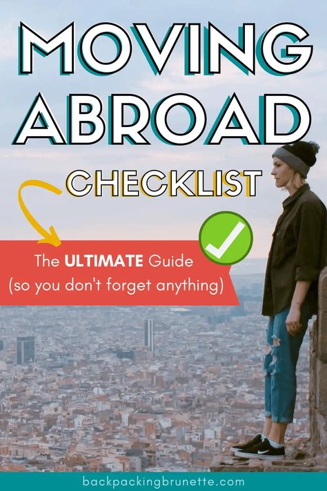 Prepare For Moving, Travel Bucket List Ideas, Moving To Another Country, Abroad Packing List, Teaching Abroad, Moving Countries, Kids Checklist, Teaching English Abroad, Moving Abroad