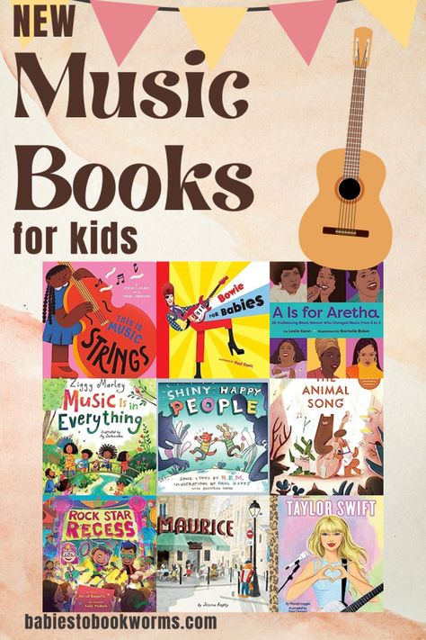 New Kids Books about Music | Babies to Bookworms Books About Music, Music Activities For Kids, Music Classroom Decor, Art Books For Kids, Family Read Alouds, Elementary Books, Music Study, Music Lessons For Kids, Elementary Music Classroom