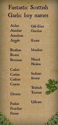 Old Scottish Names, Scottish Names Boys, Mystical Names For Boys, Gaelic Boy Names, Naming Characters, Celtic Names, Gaelic Names, Scottish Names, Mystical Names