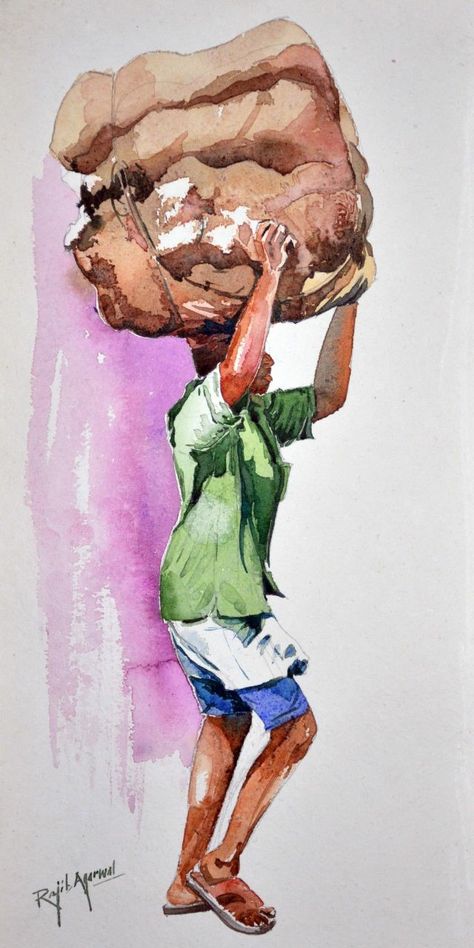 Watercolor Paintings Human Figures, Human Figure Watercolor Paintings, Human Figures Watercolor, Watercolour Figure Painting, Water Colour Figures, Watercolour Human Figures, Watercolor Figure Drawing, Indian Human Figure Sketches With Clothes, Watercolor Figures People